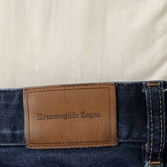 Ermenegildo Zegna Jeans Mens 36 x 28 Blue Classic Straight Leg Japanese Denim - Picture 8 of 12